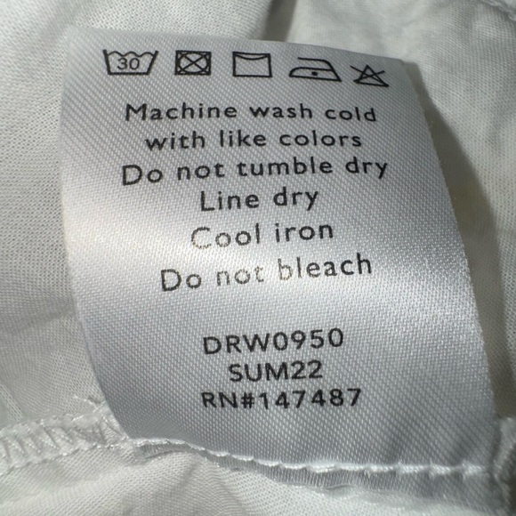 Draper James Wrap Floral Eyelet White Yellow Cottage 100% Cotton - Picture 7 of 12